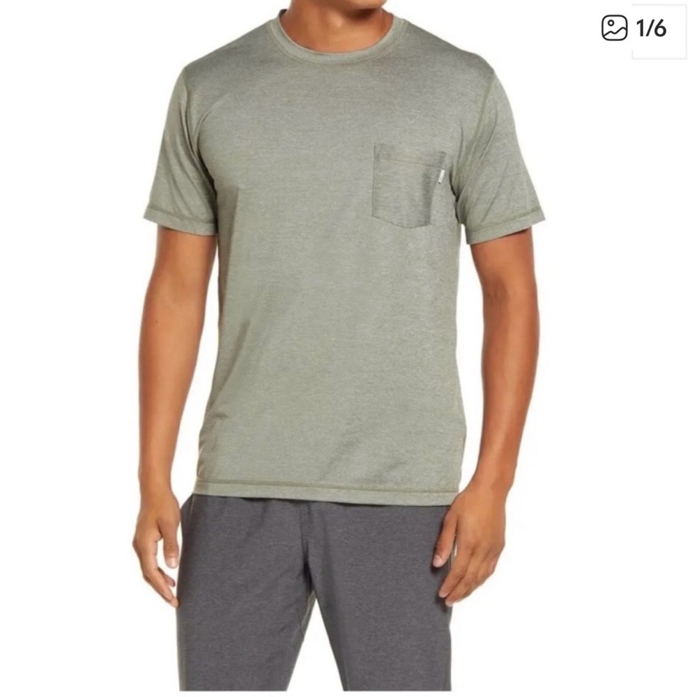 Vuori Tradewind Performance Tee In Teal/Green